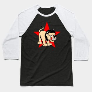 Hungry lion with out tongue and star in the background Baseball T-Shirt